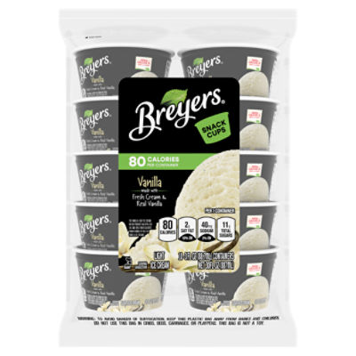 Breyers Ice Cream Natural Vanilla Snack Cups 3 oz, 10 ct