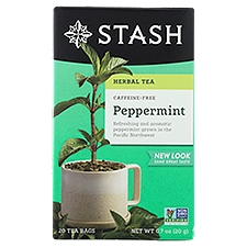 STASH Peppermint Caffeine-Free Herbal, Tea Bags, 20 Each