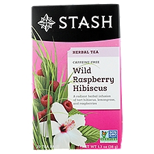 STASH Wild Raspberry Hibiscus Herbal Tea Bags, 20 count, 1.3 oz