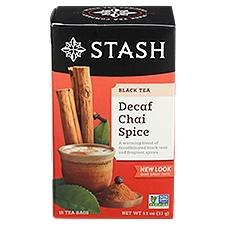 STASH Decaf Chai Spice Black, Tea Bags, 1.2 Ounce