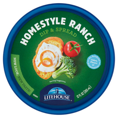 Litehouse Homestyle Ranch Dip & Spread, 12 fl oz, 12 Fluid ounce