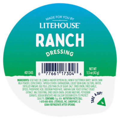 Litehouse Ranch Dressing, 1.5 oz