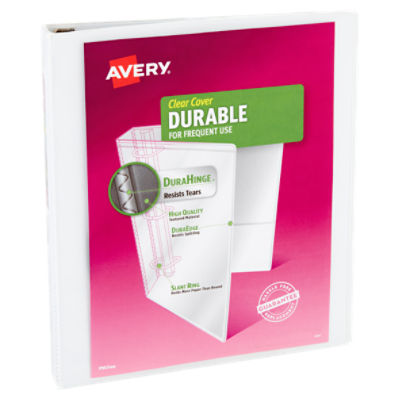 Avery Durable View Reference - Binder - 1 inch - White, 1 each