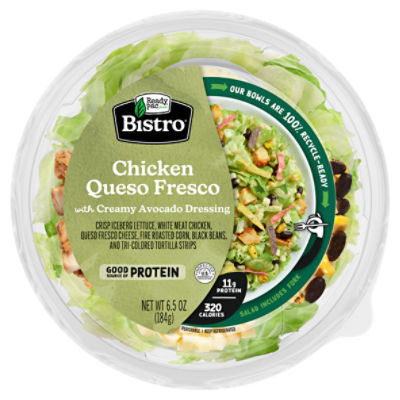 Ready Pac Foods Bistro Chicken Queso Fresco with Creamy Avocado Dressing, 6.5 oz, 6.5 Ounce