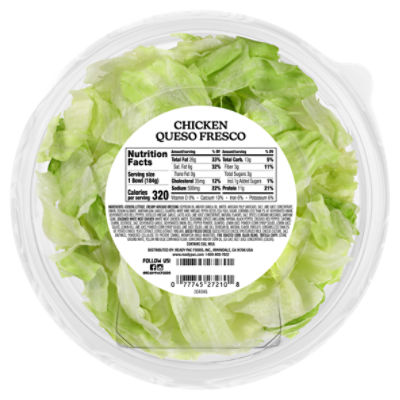 Ready Pac Bistro Chicken Queso Fresco Salad Bowl with Avocado Dressing, 6.5  oz Bowl, Fresh