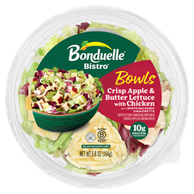 Bonduelle Bistro Crisp Apple & Butter Lettuce Butter with Chicken Salad Bowls, 5.8 oz, 5.8 Ounce