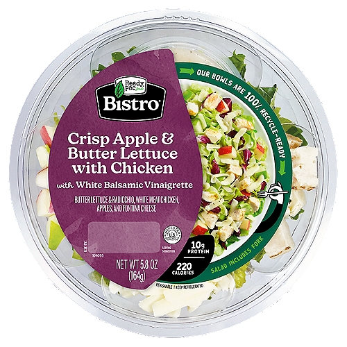 Ready Pac Foods Bistro Crisp Apple & Butter Lettuce with Chicken Salad, 5.8 oz