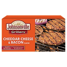 Johnsonville Grillers Cheddar Cheese & Bacon Patties, 6 Count, 1.5 lb, 24 Ounce
