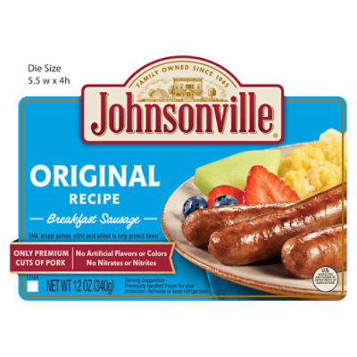 Johnsonville Flame Grilled Fully Cooked Original Bratwurst, 14 oz