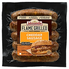 Johnsonville Flame Grilled Fully Cooked Cheddar Sausage, 396 Gram