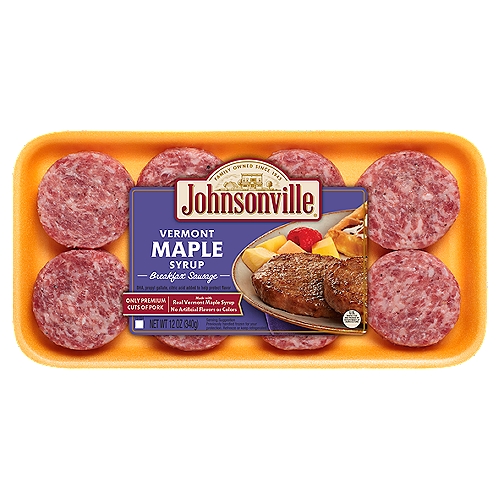 Johnsonville Vermont Maple Syrup Breakfast Sausage, 8 count, 12 oz