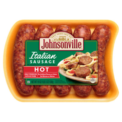 Johnsonville Hot Italian Sausage, 5 Count, 19 oz ShopRite