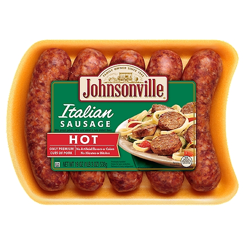 Johnsonville Hot Italian Sausage, 5 Count, 19 oz