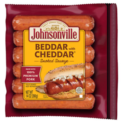 Johnsonville Beddar with Cheddar Smoked Sausage, 6 Count, 14 oz