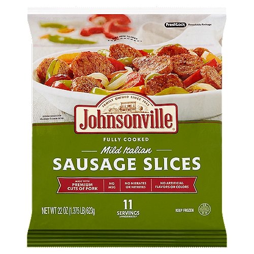 Johnsonville Mild Italian Sausage Slices, 22 oz