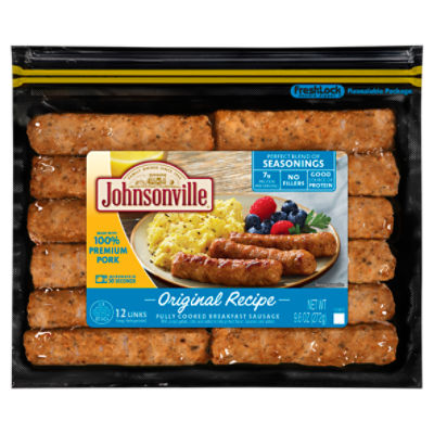 Johnsonville Original Recipe Fully Cooked Breakfast Sausage, 12 count, 9.6 oz