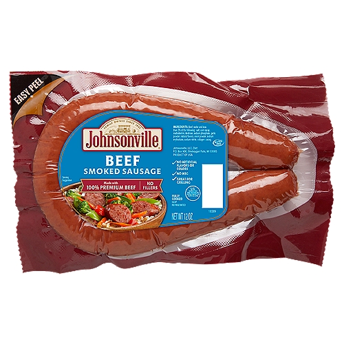 Johnsonville Beef Smoked Sausage, 12 oz