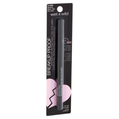 Wet n Wild 1111491 Blackest Black Waterproof Retractable Gel Eyeliner, 0.008 oz