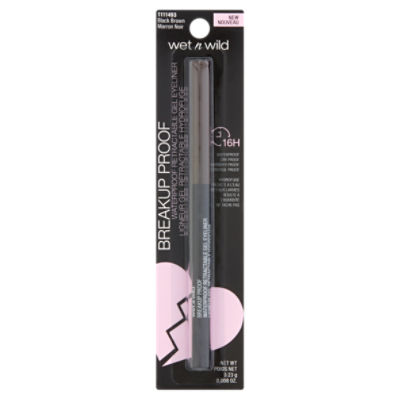 Wet n Wild Breakup Proof Black Brown 1111493 Waterproof Retractable Gel Eyeliner, 0.008 oz