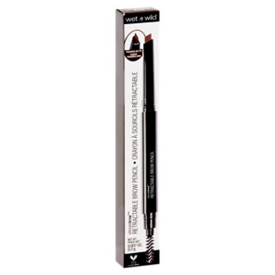 Wet n Wild Ultimatebrow 627A Medium Brown Retractable Brow Pencil, 0.007 oz