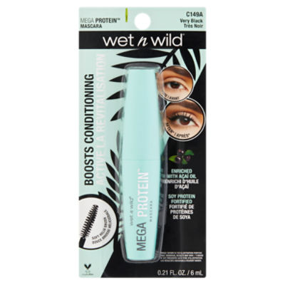 Wet n Wild Mega Protein C149A Very Black Mascara, 0.21 fl oz