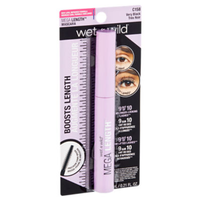 Wet n Wild Mega Length C158 Very Black Mascara, 0.21 fl oz