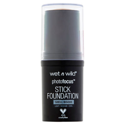 Wet n Wild Photofocus 856B Shell Bisque Light / Medium - Cool Stick Foundation, 0.42 oz