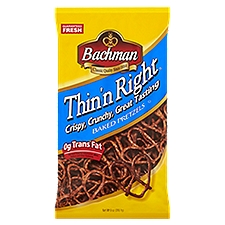 Bachman Thin'n Right Baked Pretzels, 9 oz