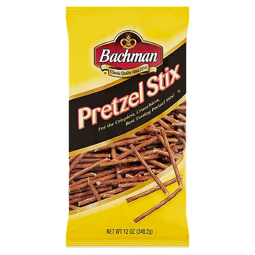 Bachman Pretzel Stix, 12 oz
Enjoy Bachman® Pretzel Stix as a snack or as a tasty accompaniment to salads, drinks or other foods.