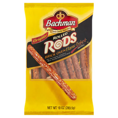 Bachman Original Rolled Rods Brick Oven Flame Baked, Pretzels