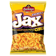 Bachman Jax Puffed Curls Cheese Flavored, Corn Snacks, 8.5 Ounce