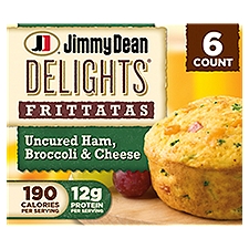 Jimmy Dean Uncured Ham, Broccoli & Cheese Frittatas, 6 Count