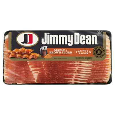 Jimmy Dean Maple and Brown Sugar Flavored Premium Bacon, 12 oz