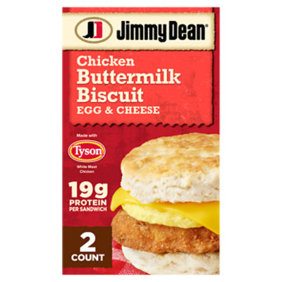 Jimmy Dean Chicken Buttermilk Biscuit Egg & Cheese, 2 ct