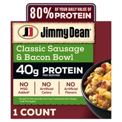 Jimmy Dean® Protein Breakfast Bowl Classic Sausage Bacon Scrambled Egg Frozen - 7.25 oz, 7.25 Ounce