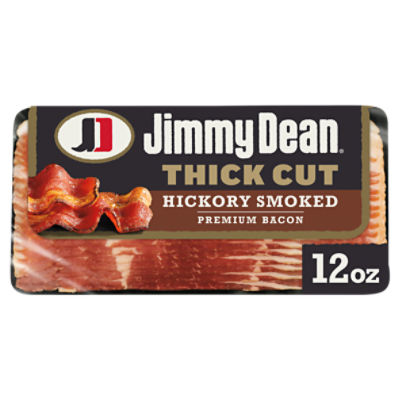 Jimmy Dean Thick Cut Hickory Smoked Premium Bacon, 12 oz, 12 Ounce