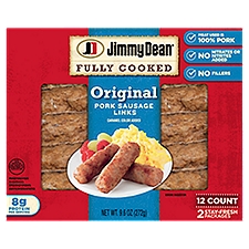 Jimmy Dean Fully Cooked Original Pork Breakfast Sausage Links, 12 count, 9.6 oz