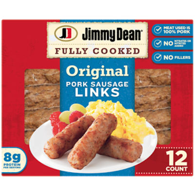 Jimmy Dean® Fully Cooked Original Pork Breakfast Sausage Links, 12 Count