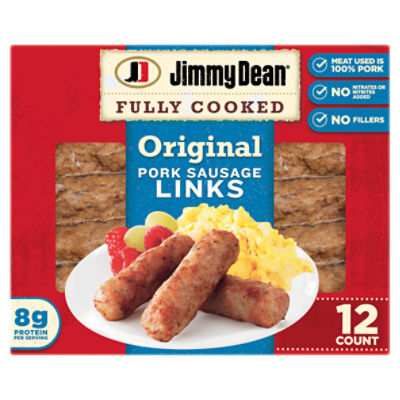 Jimmy Dean® Fully Cooked Original Pork Breakfast Sausage Links, 12