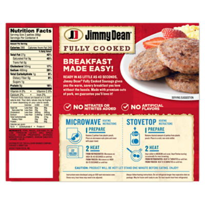 Jimmy Dean® Heat 'N Serve Original Pork Sausage Frozen, 54% OFF