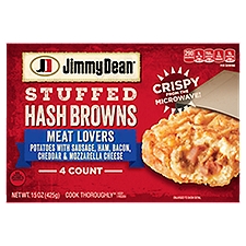 Jimmy Dean Meat Lovers, Stuffed Hash Browns, 15 Ounce