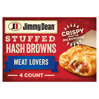 Jimmy Dean Stuffed Hash Browns Meat Lovers Frozen Breakfast, 4 Count