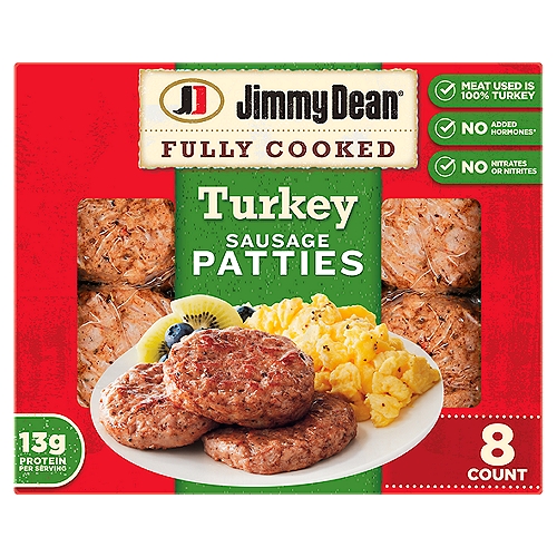 Jimmy Dean Fully Cooked Turkey Breakfast Sausage Patties, 8 Count