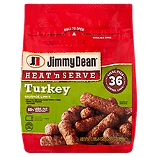 Jimmy Dean Heat 'N Serve Turkey Sausage Links Value Pack, 36 count, 23.4 oz