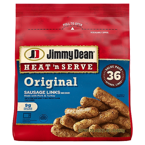 Jimmy Dean® Heat 'N Serve Original Pork Breakfast Sausage Links, 36 Count