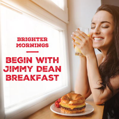 Jimmy Dean Croissant Breakfast Sandwiches with Sausage, Egg, and Cheese, Frozen, 4 Count
