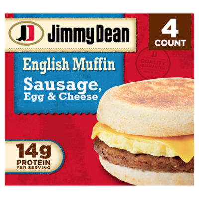 Jimmy Dean English Muffin Breakfast Sandwiches with Sausage, Egg, and