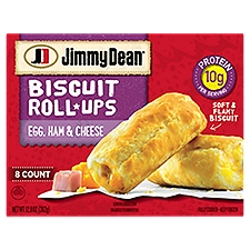 Jimmy Dean Biscuit Roll-Ups,Ham, Frozen Breakfast, 8 Count