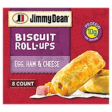 Jimmy Dean Biscuit Roll-Ups,Ham, Frozen Breakfast, 8 Count