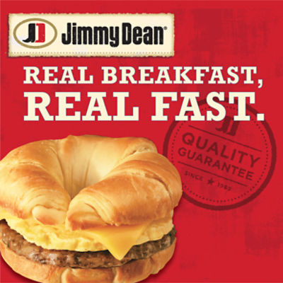 Jimmy Dean Croissant Breakfast Sandwiches with Sausage, Egg, and Cheese, Frozen, 8 Count